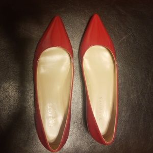 Talbots Red Patent Leather Kitten Heel